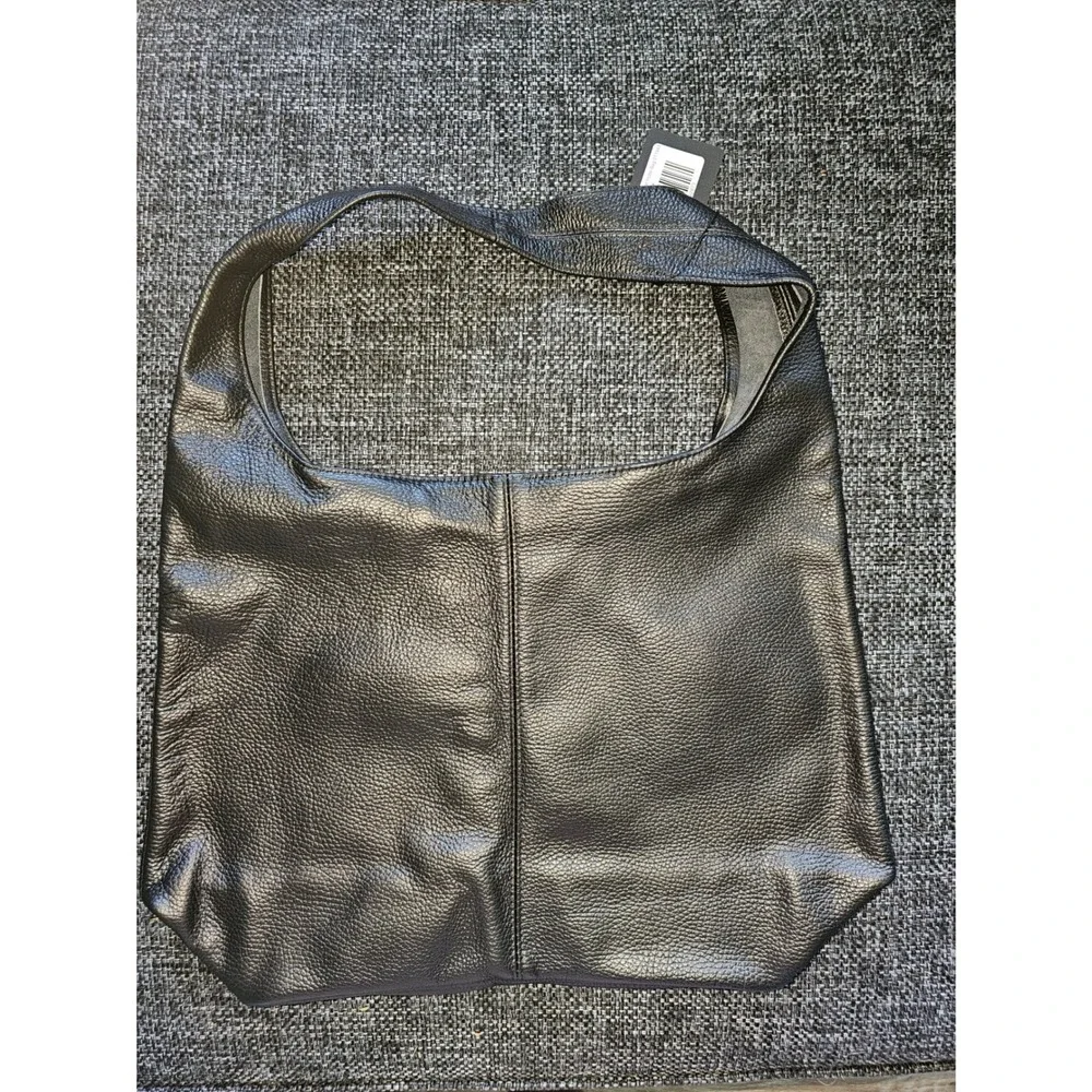 Takeasy Calf Leather Hobo Bag Womens‎ Large Black NEW Made in Italy 011943